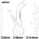 Micro | Glass Bong-H:22cm-Ø:28mm-Socket:14.5mm