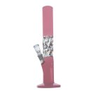 Glass.Bong pink mit Twisted tube und Eis.38cm.18,8...